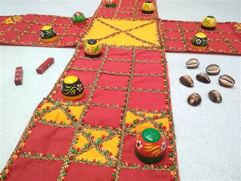 Ancient Indian Indoor Game Pachisi Chaupar Chausar Board Etsy