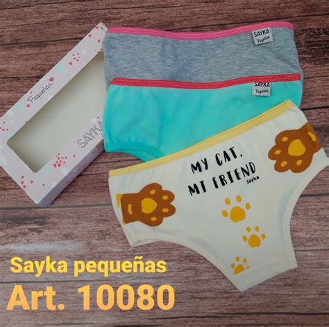 Sayka Artsa10080 Pack X3 Bombacha De Nena Algodón Lycra Estampadö Patitas