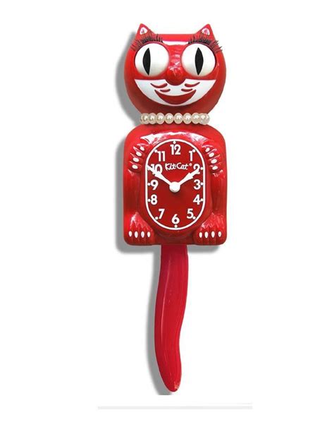 Buy Classic Vintage Retro Kit Cat Klock 15 12 Scarlet Red Lady Clock