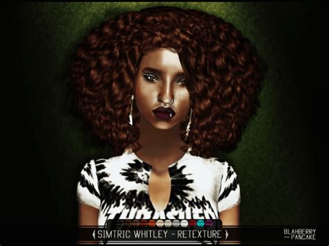 Simtric Whitley Afro Hair For The Sims 4 Sims 4 Afro Hair Sims Hair