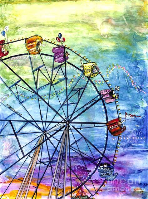 Ferris Wheel Play Painting By Patty Donoghue