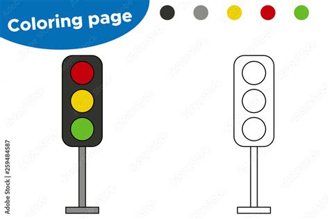 Coloring Pages Traffic Light