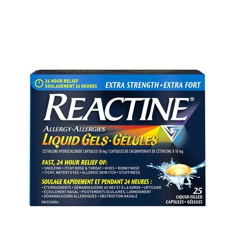 Reactine Extra Strength Antihistamine Liquid Gel - 10mg Cetirizine ...