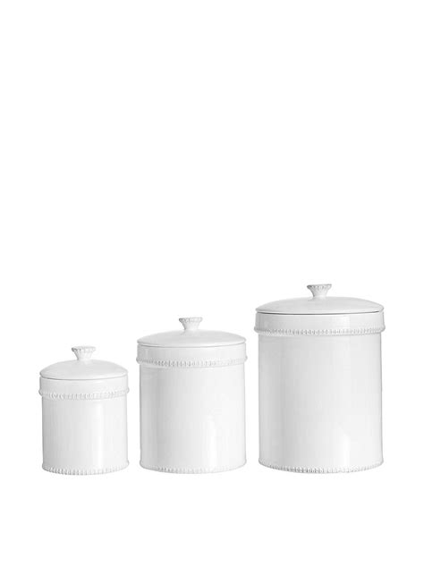American Atelier 3 Piece Bianca Dash Canister Set White American