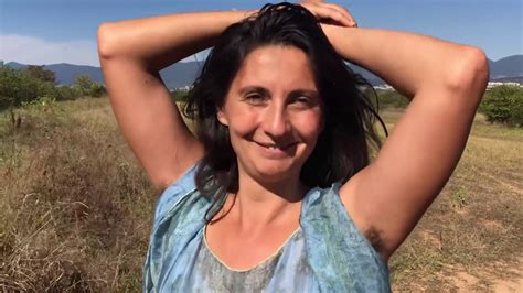 Tsetsi Shows Her Hairy Armpits In The Wild Countryside In Bulgaria