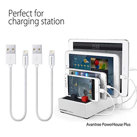 Avantree Apple Mfi Certified 2 Pack Short Lightning Cable 1ft For