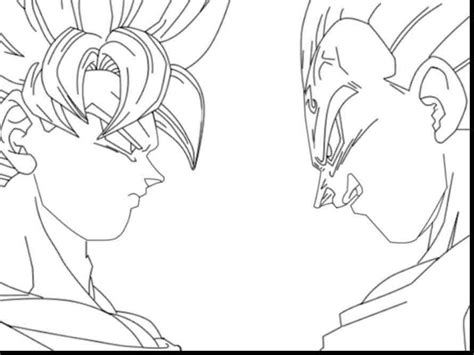 Goku Vs Vegeta Coloring Pages At GetDrawings | Free Download - Coloring