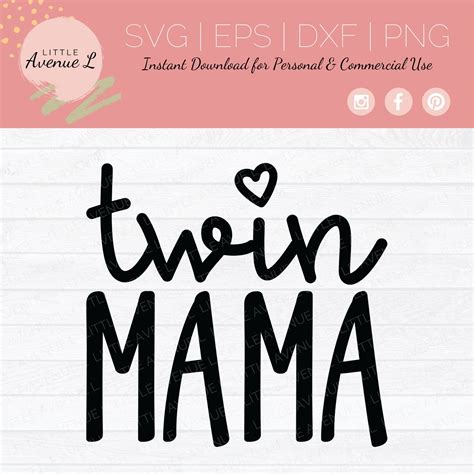 Twin Mama Svg Mama Cut File Twim Svg Pregnancy Svg New Etsy