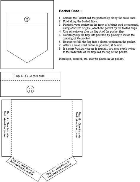 Printable Pocket Template