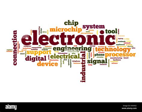 Electronic Word Cloud Stock Photo Alamy