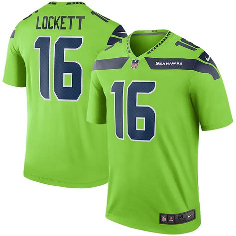 Nike Tyler Lockett Seattle Seahawks Green Color Rush Legend Jersey