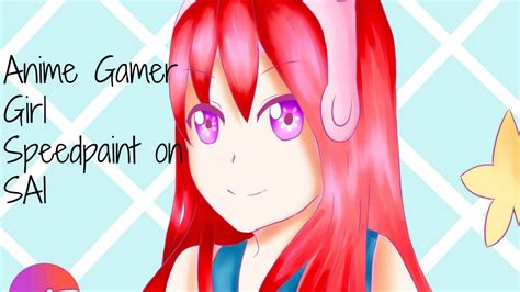 Do you get banned for modding gamer picture? Anime Gamer Girl Speedpaint on SAI - YouTube