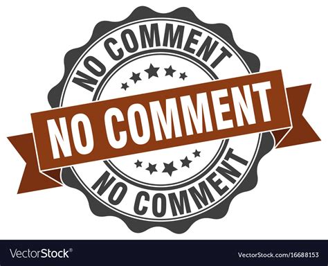No Comment Stamp Sign Seal Royalty Free Vector Image