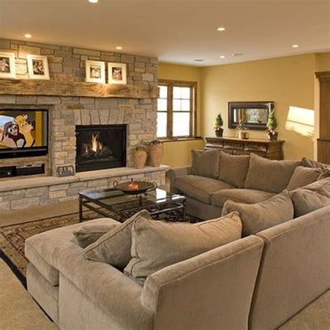 Cool 99 Impressive Living Room Ideas With Fireplace And Tv Living