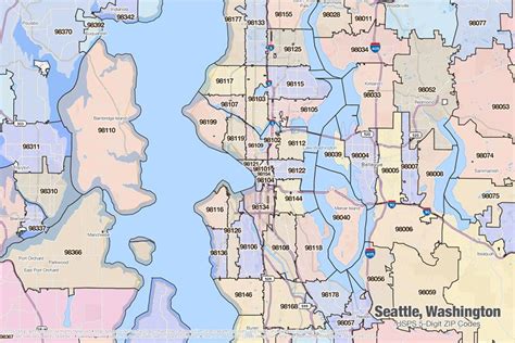 Map Of Seattle Zip Code Boundaries For Seattle Washington Seattle