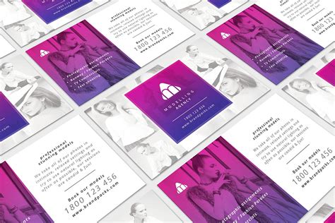 Modelling Agency Business Card Template Psd Ai Vector Brandpacks