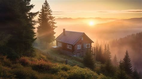 Log Cabin Sunset Rural Free Image On Pixabay