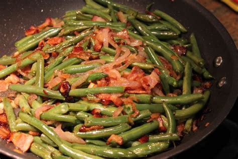 With those side dishes and. Father's Day Dinner Menu- Side dish- Green beans with bacon and red onions #fathers day dinner ...