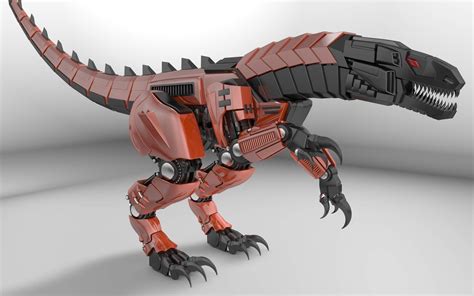 raptor dinosaur robot 3d model by cat007