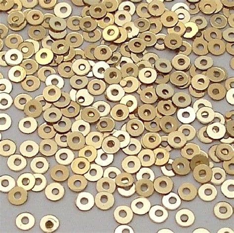 Large Pack 2mm Metallic Gold Flat Round Sequins X 20g
