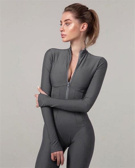 muse full back yoga fitness jumpsuit gymtreat zipper jumpsuit yoga jumpsuit fitted jumpsuit