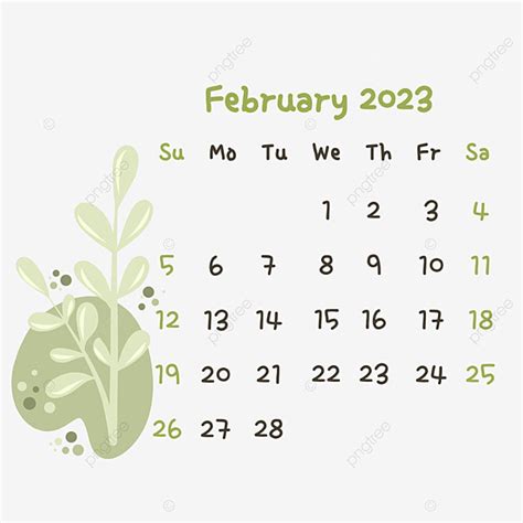 Download 2023 Aesthetic Calendar February February Calendar 2023