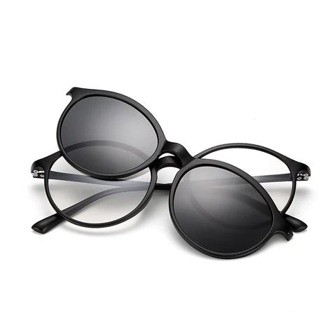 Polarized Magnetic Clip On Sunglasses Tr90 Magnet Eyeglasses Frame Glasse Shopee Malaysia