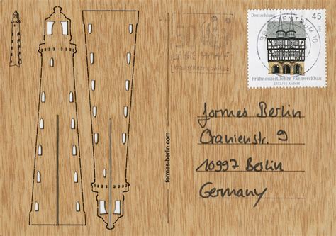Formes Berlin Wooden Postcard Lighthouse - Philatelicly