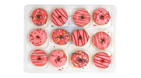 Freshness Guaranteed Strawberry Iced Mini Donuts 8 Oz 12 Count