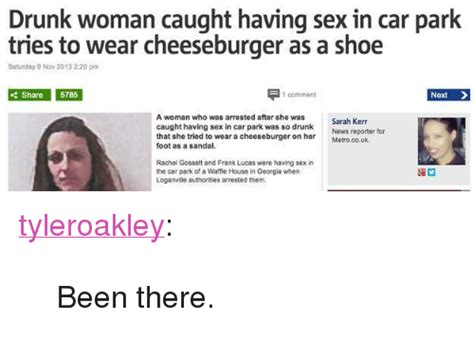 Drunk Woman Caught Having Sex In Car Park Tries To Wear Cheeseburger As