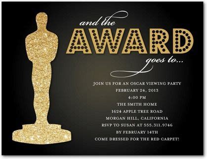 These oscar party printables include free printable invitations… 5. Oscar's Honors - Party Invitation Postcards - Hello Little ...