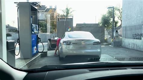 We did not find results for: Blonde woman tries to fill up a Tesla Model S with Gas ...