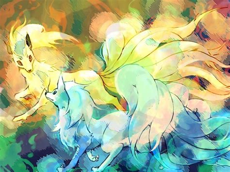 Ninetales And Shiny Ninetales I Love Pokemon Pinterest