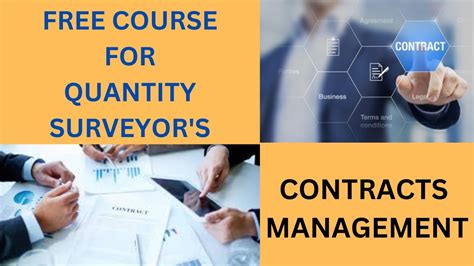 Contracts Management Free Course For Quantity Surveyors And Cost