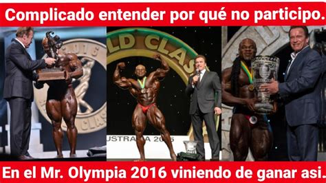 Kai Greene Arrasó Ganando 3 Arnold Classic En El 2016 Aún Así No