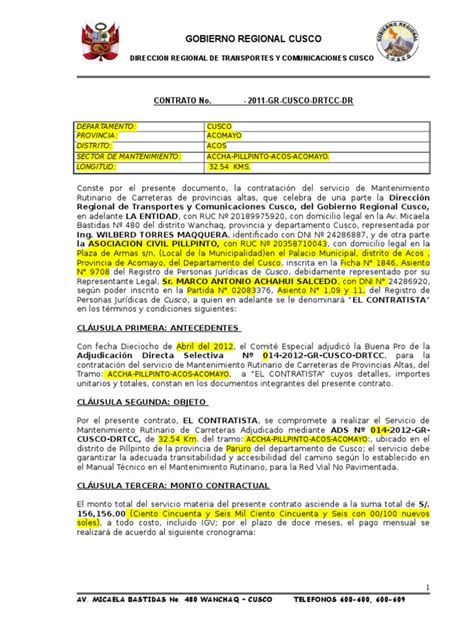 Modelo De Contrato Pdf Regulación Pagos