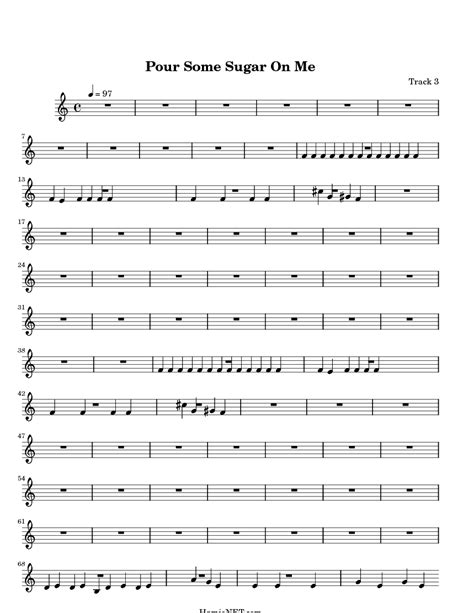 I'll never forget the time i was at a club with my classmates and heard pour some sugar on me come over the speakers. Pour Some Sugar On Me Sheet Music - Pour Some Sugar On Me ...