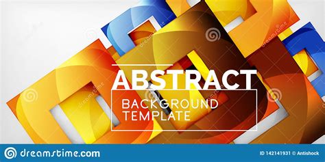 Background With Color Squares Composition Modern Geometric Abstraction