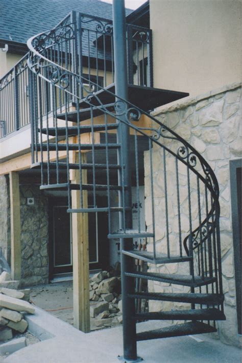 Custom Spiral Staircase Made In Calgary Aj Wrought Iron Ornamental