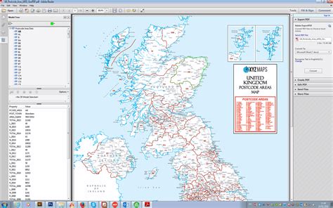 Map Of UK Postcodes Black And White
