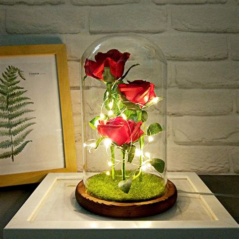 Flower Rose T Beauty And The Best Red Rose With Led Lights Unique