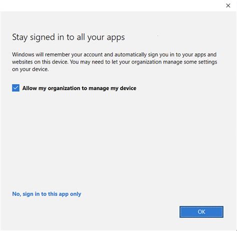 Popup Window Stay Signed In To All Your Apps Microsoft Community Hub