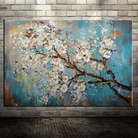 Large 100 Handpainted Flowers Tree Abstract Morden Oil