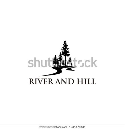 Meadow Logo River Valley Black Pine Stock Vector Royalty Free 1535478431
