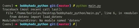 Modulenotfounderror No Module Named Dotenv In Python Bobbyhadz