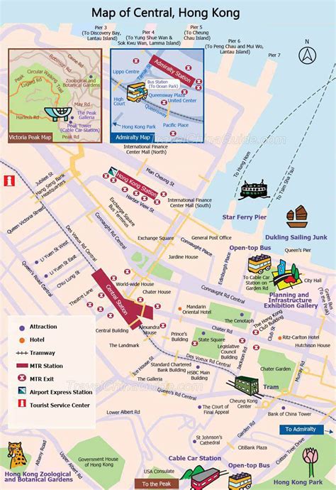 Hong Kong Central Map Cities And Towns Map