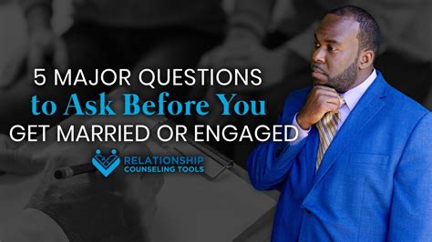 Top 5 Questions To Ask Before You Get Married Or Engaged 💍 Marriage Counseling Youtube