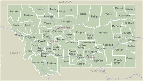 County Zip Code Maps Of Montana