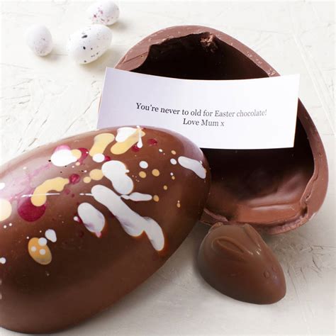 Personalised Easter Egg With Surprise Message Enclosed By Quirky Chocolate