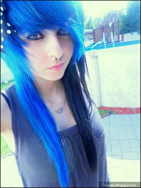 Blue Hair Emo Telegraph